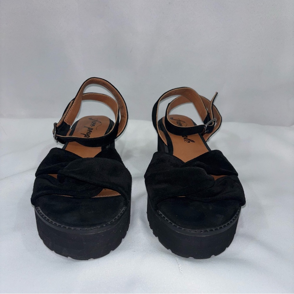 FREE PEOPLE ESSEX SANDAL Womens Leather Ankle Strap Platform Sandals - Picture 3 of 10